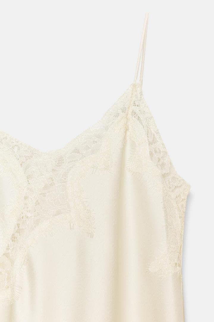 【ZARA】 ZW COLLECTION アシンメトリーレースワンピース M