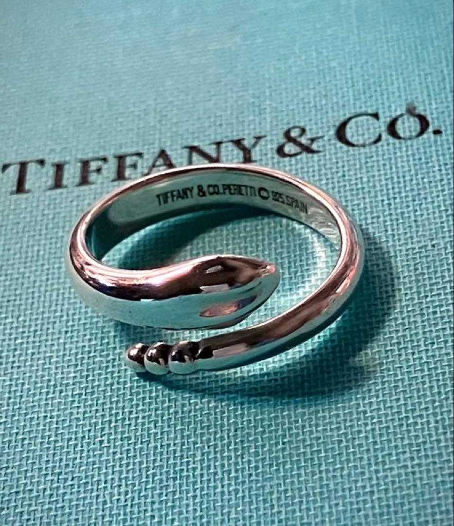 ティファニー Tiffany スネークリング 925シルバー　美品　13号