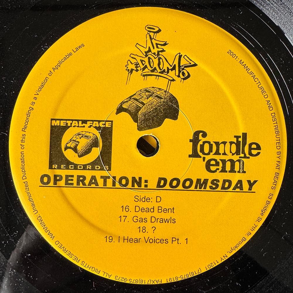 洋楽 MF Doom / Operation : Doomsday. (2LP)