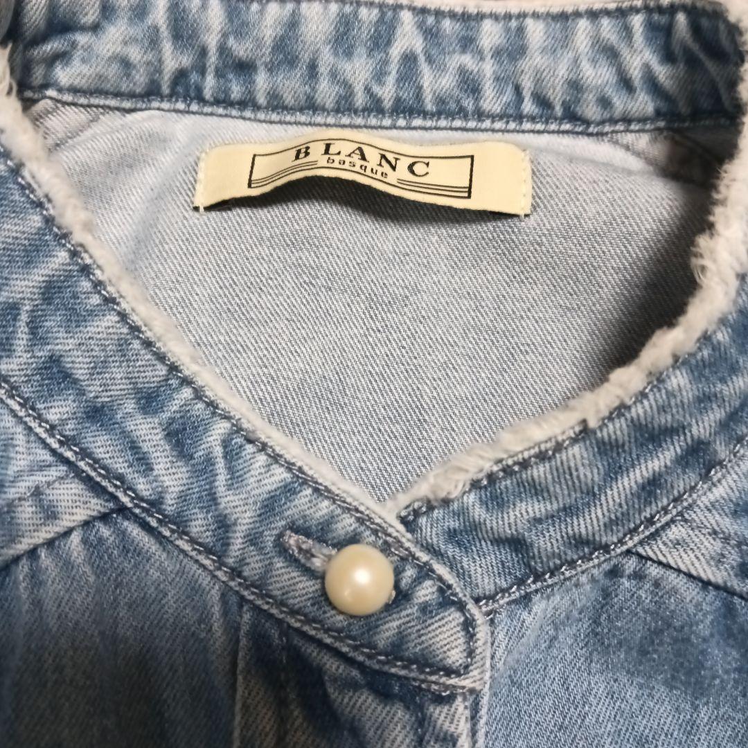 にゃんこママ 美品★blanc basque | パールボタンダンガリ