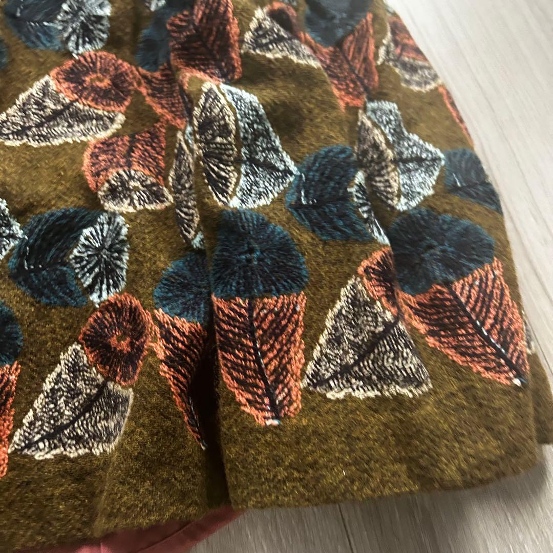 【美品】mina perhonen 総刺繍ワンピース hana no mi