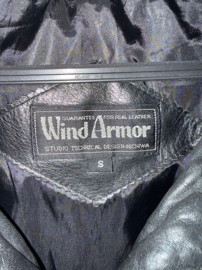Wind Armor ブラック レザーダウンベスト S