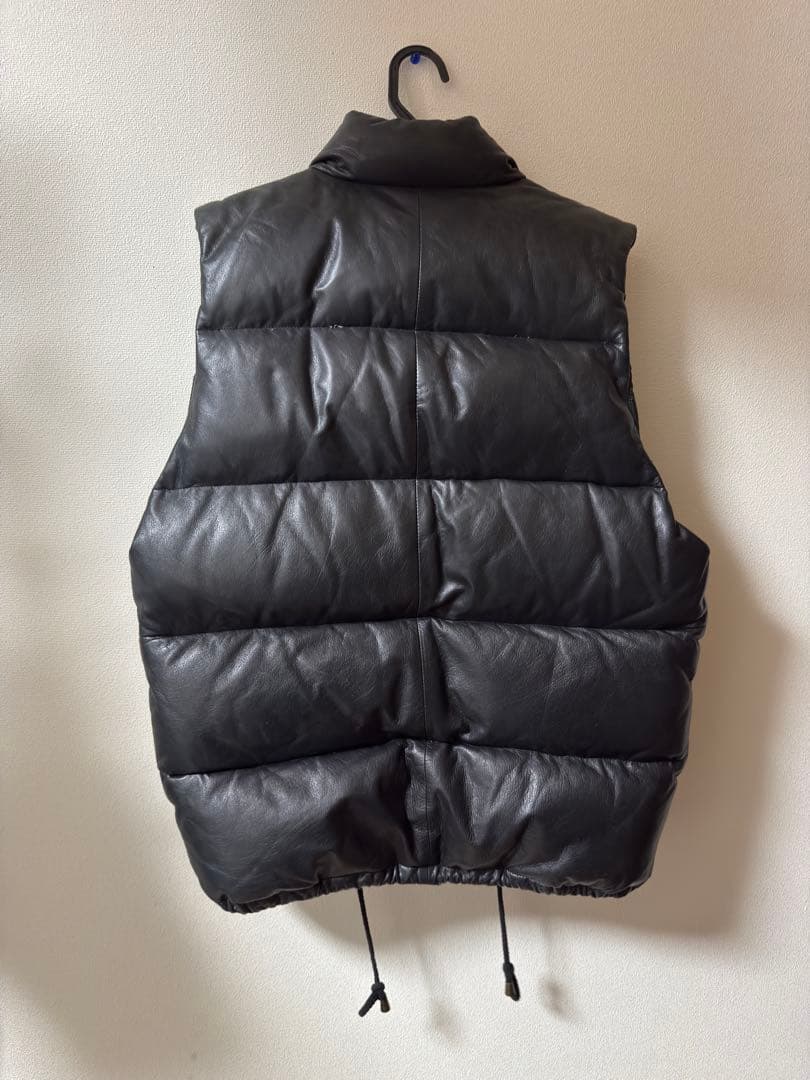 Wind Armor ブラック レザーダウンベスト S