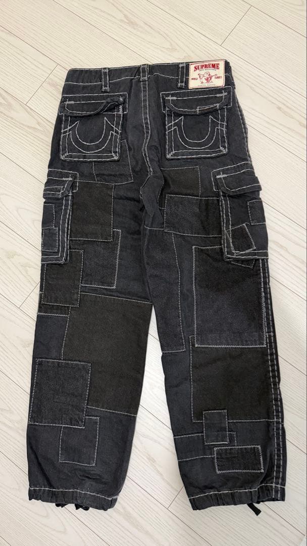 Supreme/True Religion パッチワークカーゴパンツ