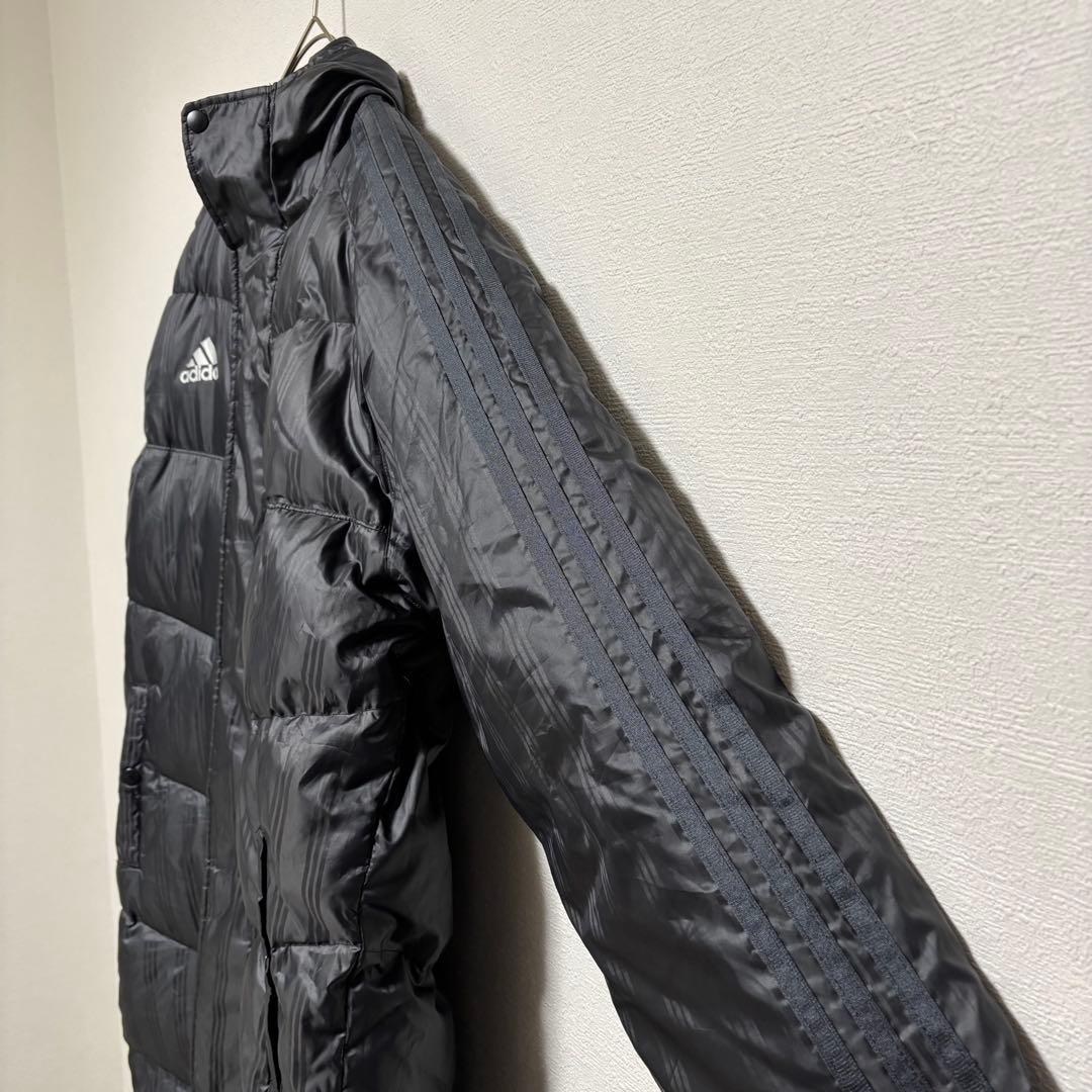 アディダス ベンチコート ロングコート CLIMAPROOF ブラック　Lサイズ