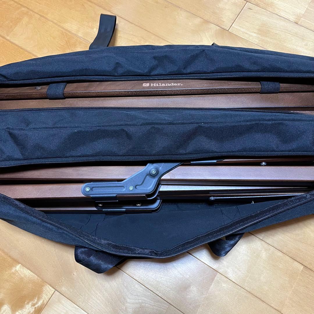 Hilanders ダークブラウン折りたたみテーブル90
