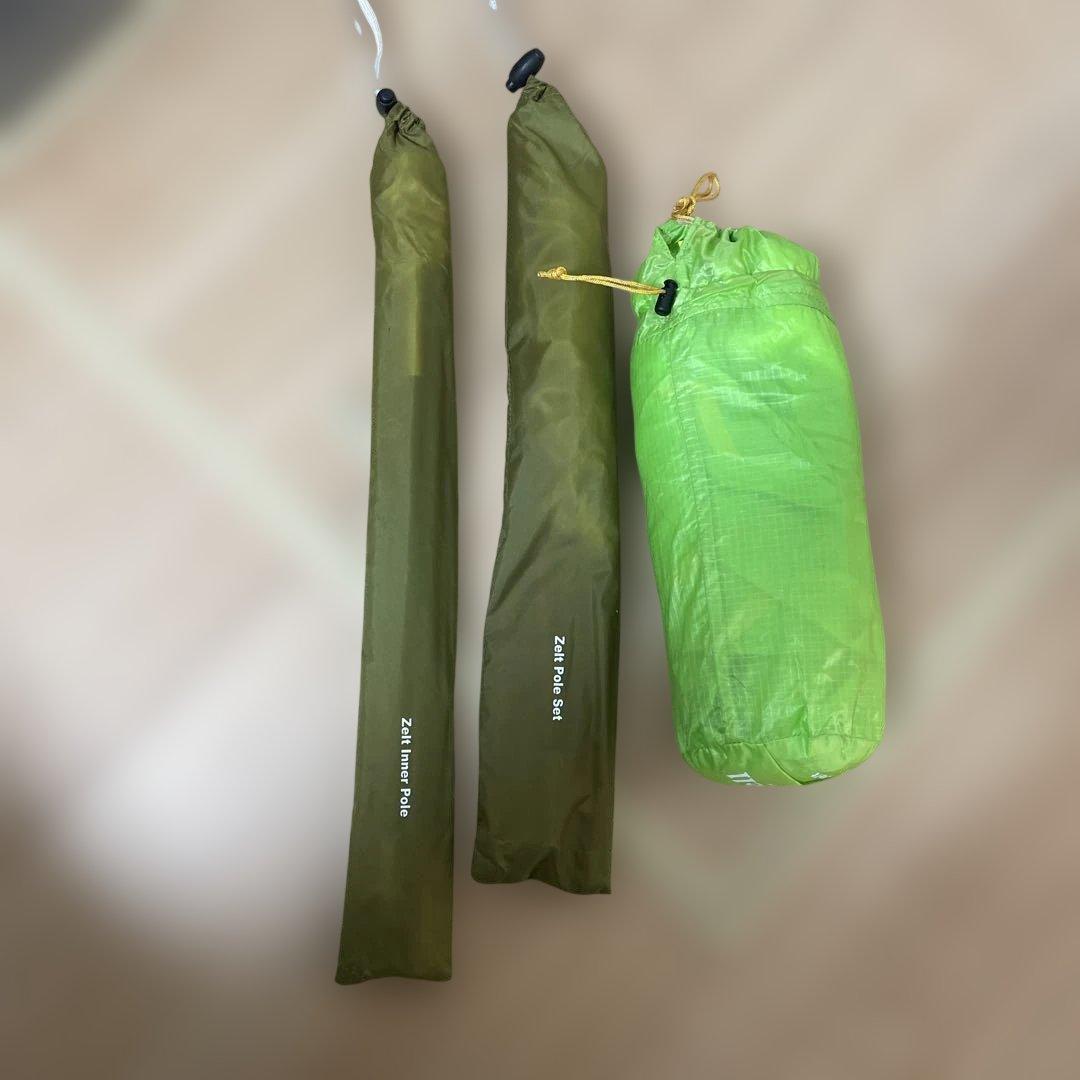 モンベル ライトツェルト ＆ 専用ポール2種フルセット キャンプ　取扱書付き