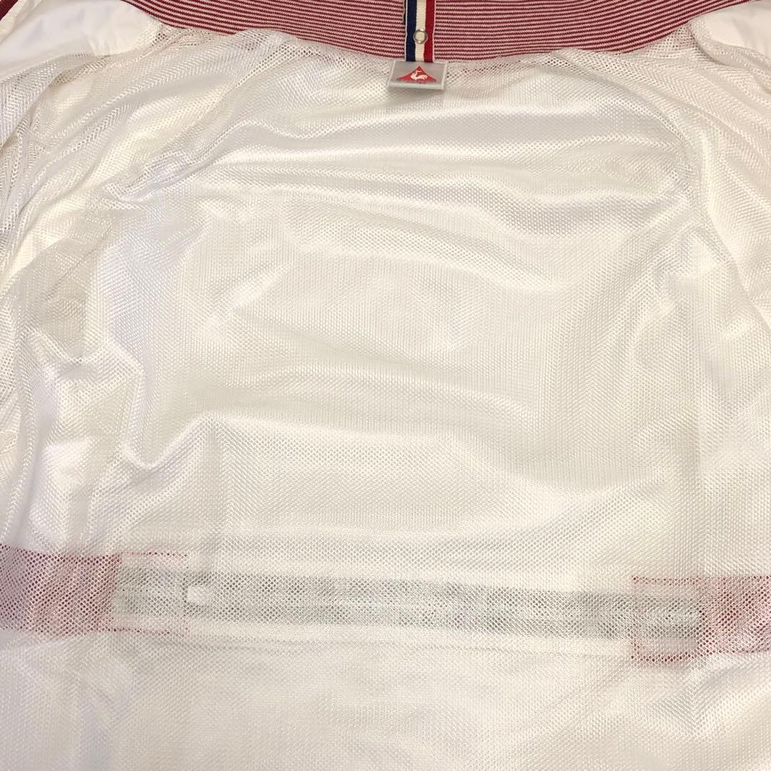 美品 ルコックスポルティフ ジャケットセットアップ ホワイト/レッド Ｌ