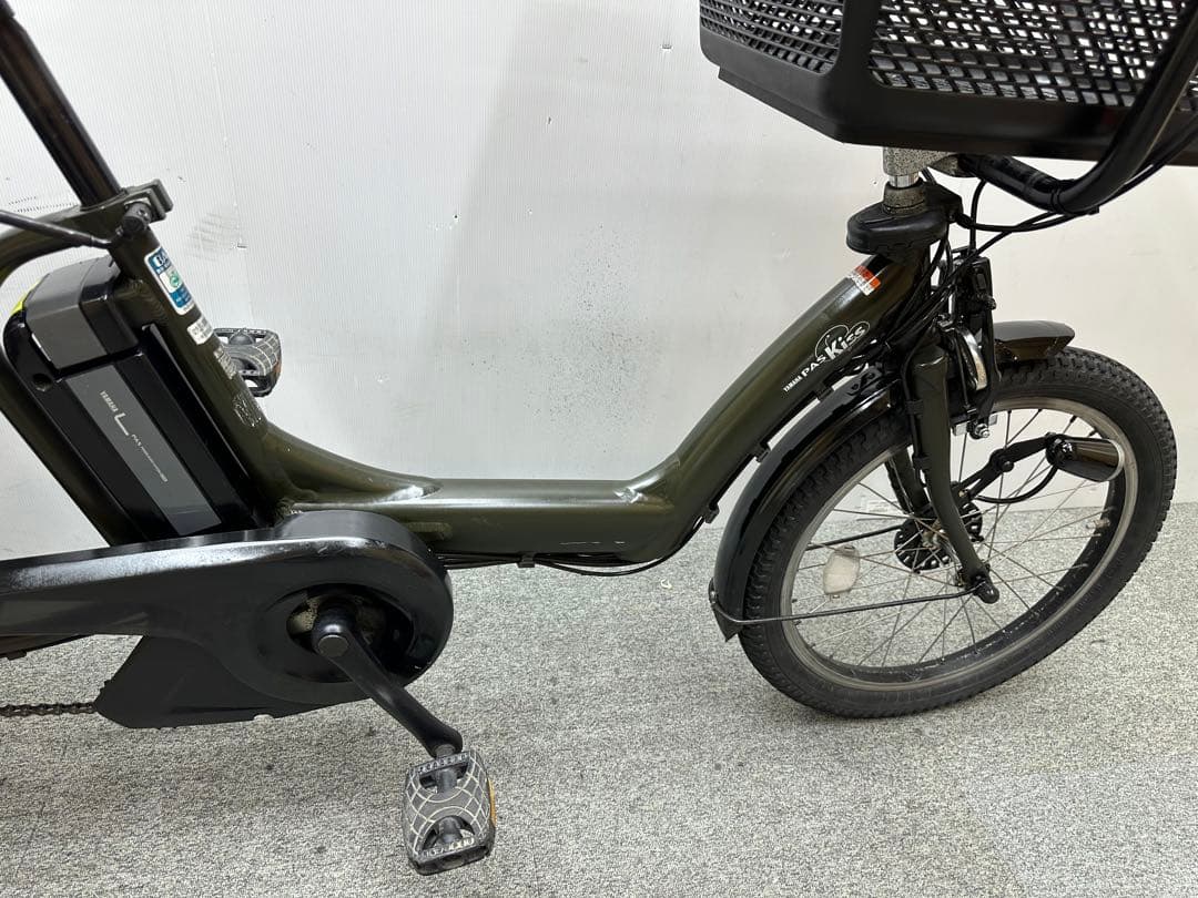 チャイルドシートなし❗️ヤマハパスKISS 20インチ　　大型カゴ　電動自転車