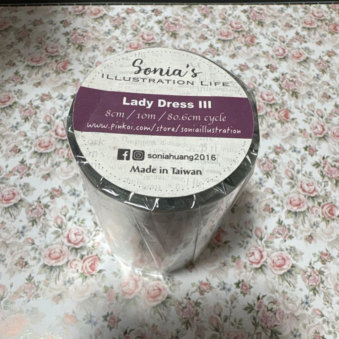 【新品】海外マステ　Lady Dress Ill