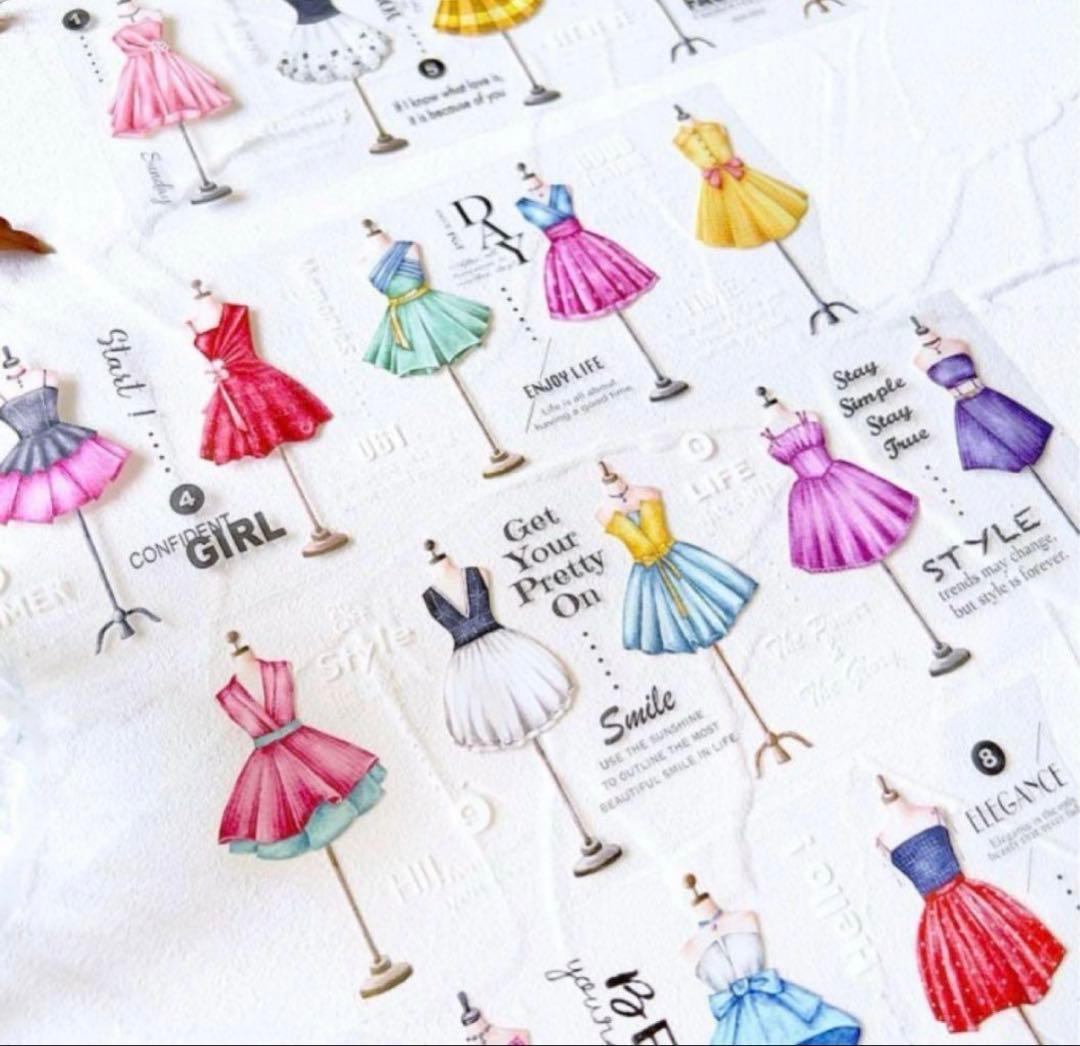 【新品】海外マステ　Lady Dress Ill