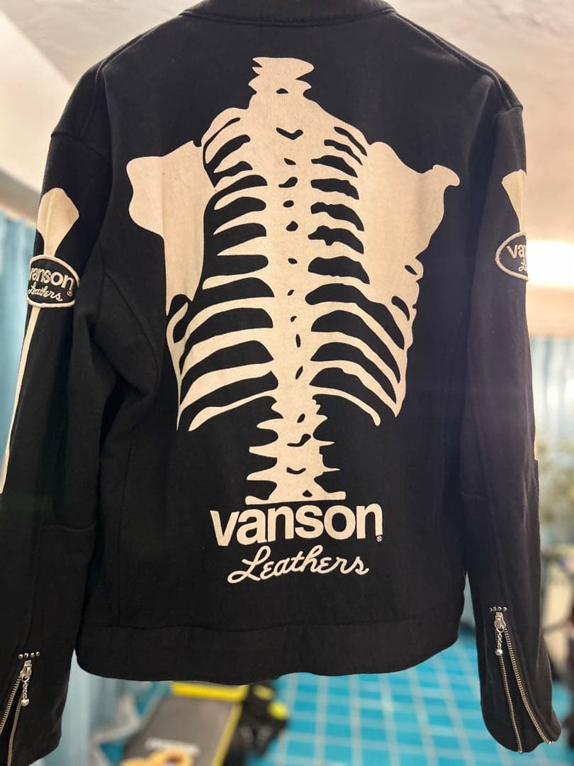 サイズ36初期VANSON バンソン スカルボーン ￼シングルライダース L
