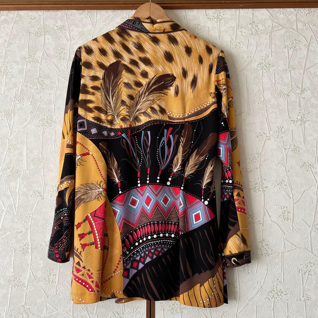 LEONARD レオナール●LL●カンカン素材 ジャケット レオパード 日本製
