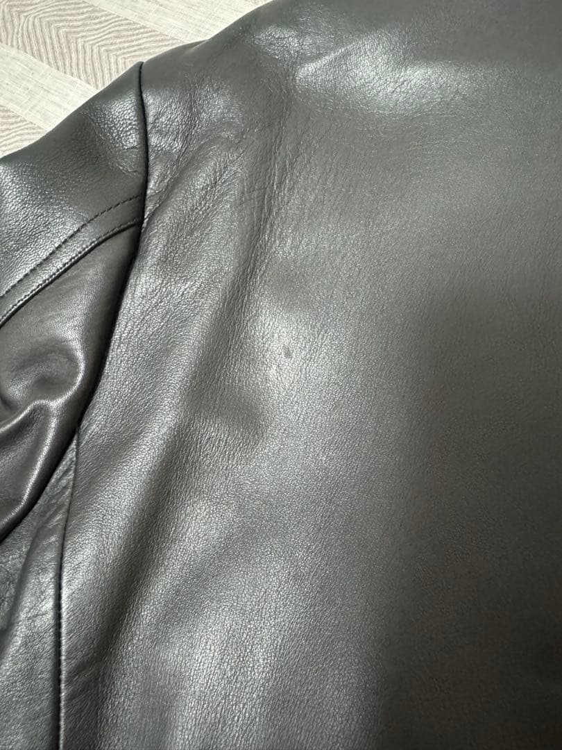 CUIR STUDIO ブラックレザージャケット blackmeans製造工場製