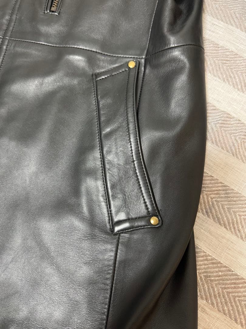 CUIR STUDIO ブラックレザージャケット blackmeans製造工場製