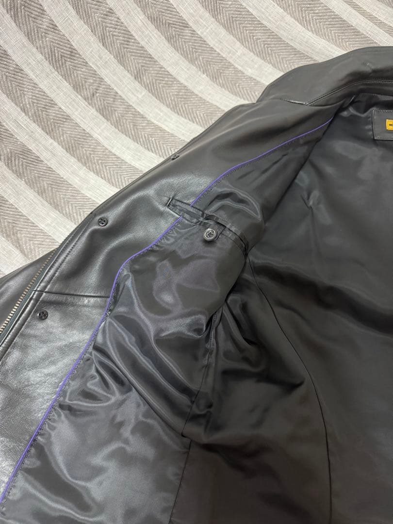 CUIR STUDIO ブラックレザージャケット blackmeans製造工場製