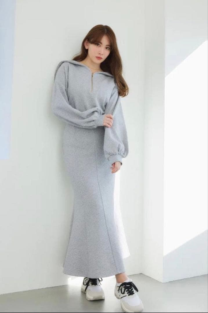 新品 Herlipto Half Zip Sweat Dress S