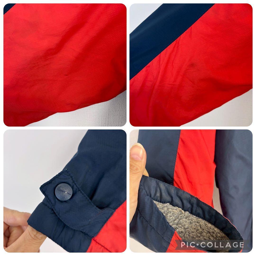 ◆ナイキ【S】ベンチコート フード付きロングアウター 刺繍ロゴ サッカー 冬服