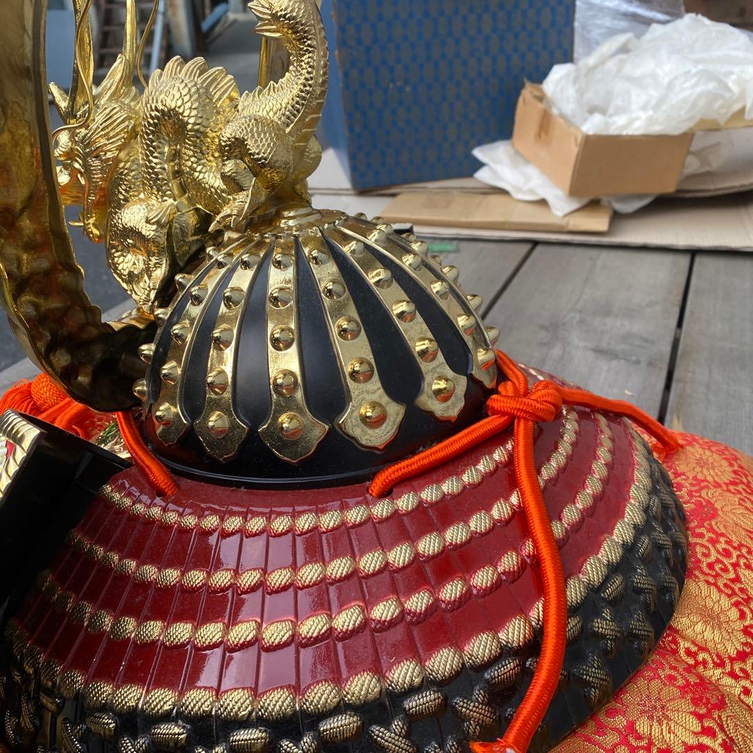 五月人形 出世獅子兜　玉龍　瑞島謹製