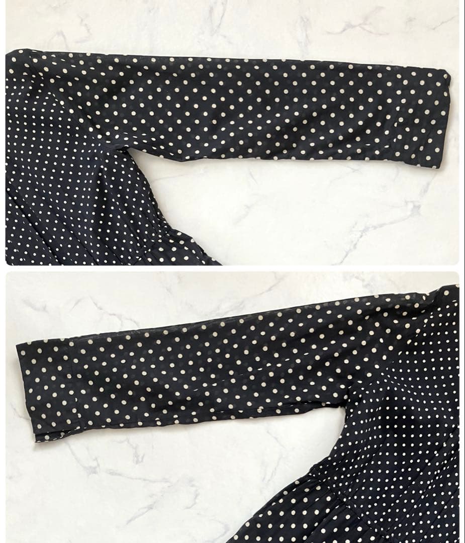 美品✨ ヌキテパ　IENA別注　ドット　ティアードワンピース　ギャザー　コットン