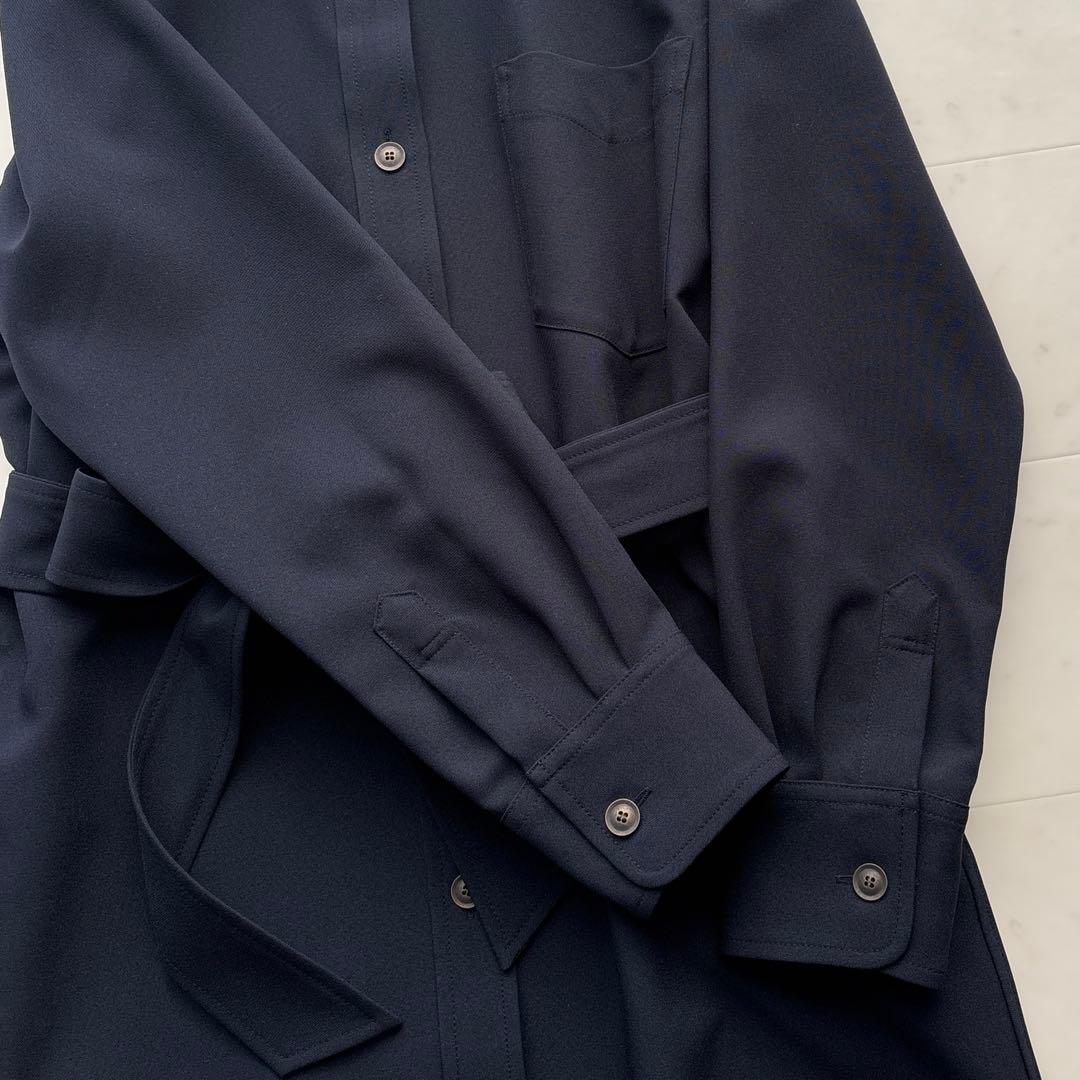 SOEJU 美品 ソフトオックス シャツワンピース 紺 ネイビー M ソージュ