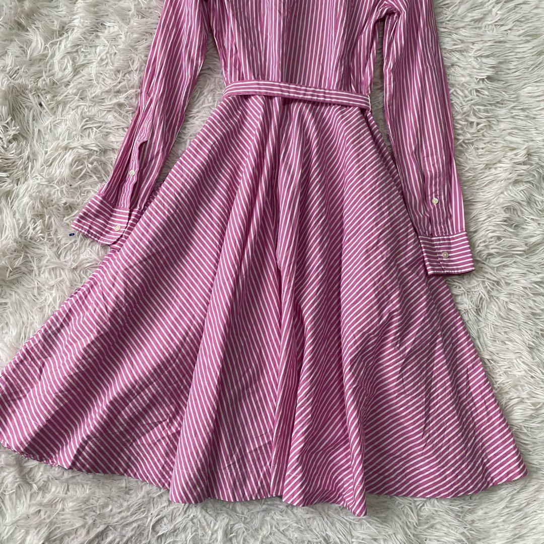 POLO RALPH LAUREN PRL刺繍 ストライプ シャツワンピース 2