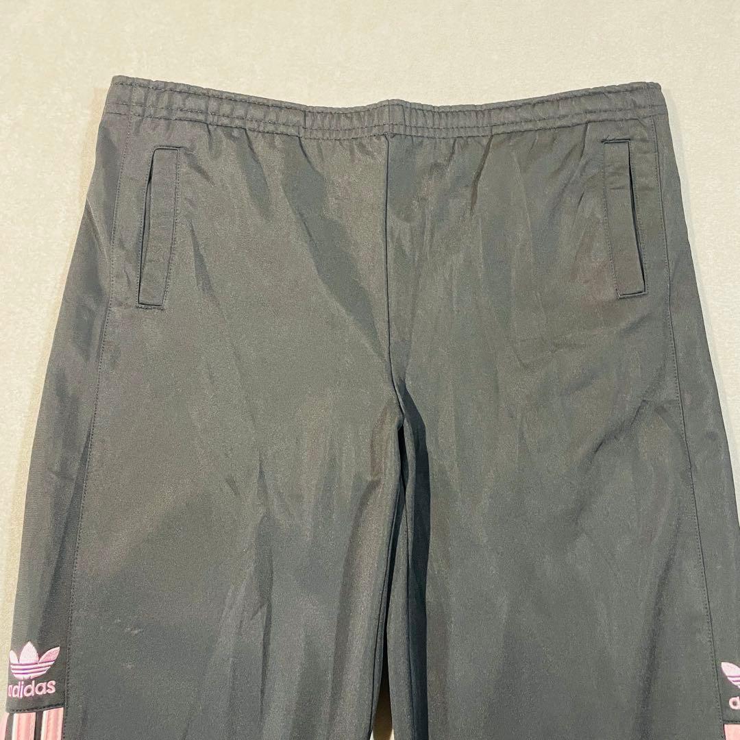 【希少カラー】アディダス トラックセットアップ 上下 L 黒/ピンク 3ライン
