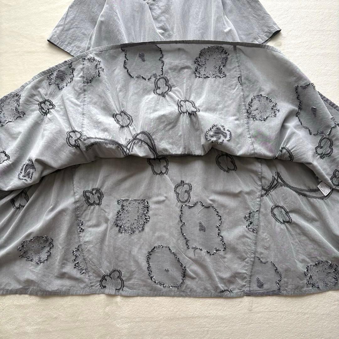 慈雨 ジウ 変形 刺繍 フレアワンピース 40 Lサイズ