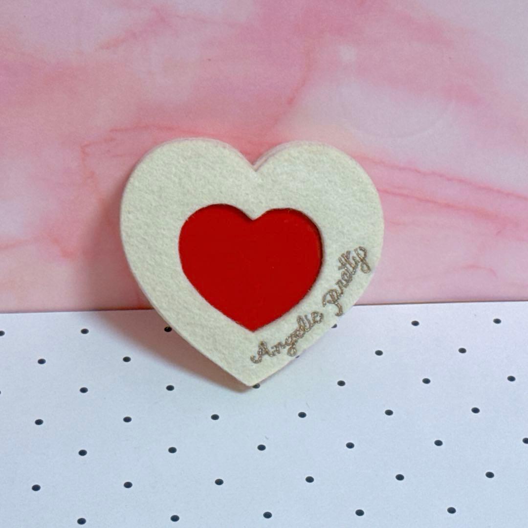 Angelic Pretty Heartデニッシュクリップ ホワイト×レッド