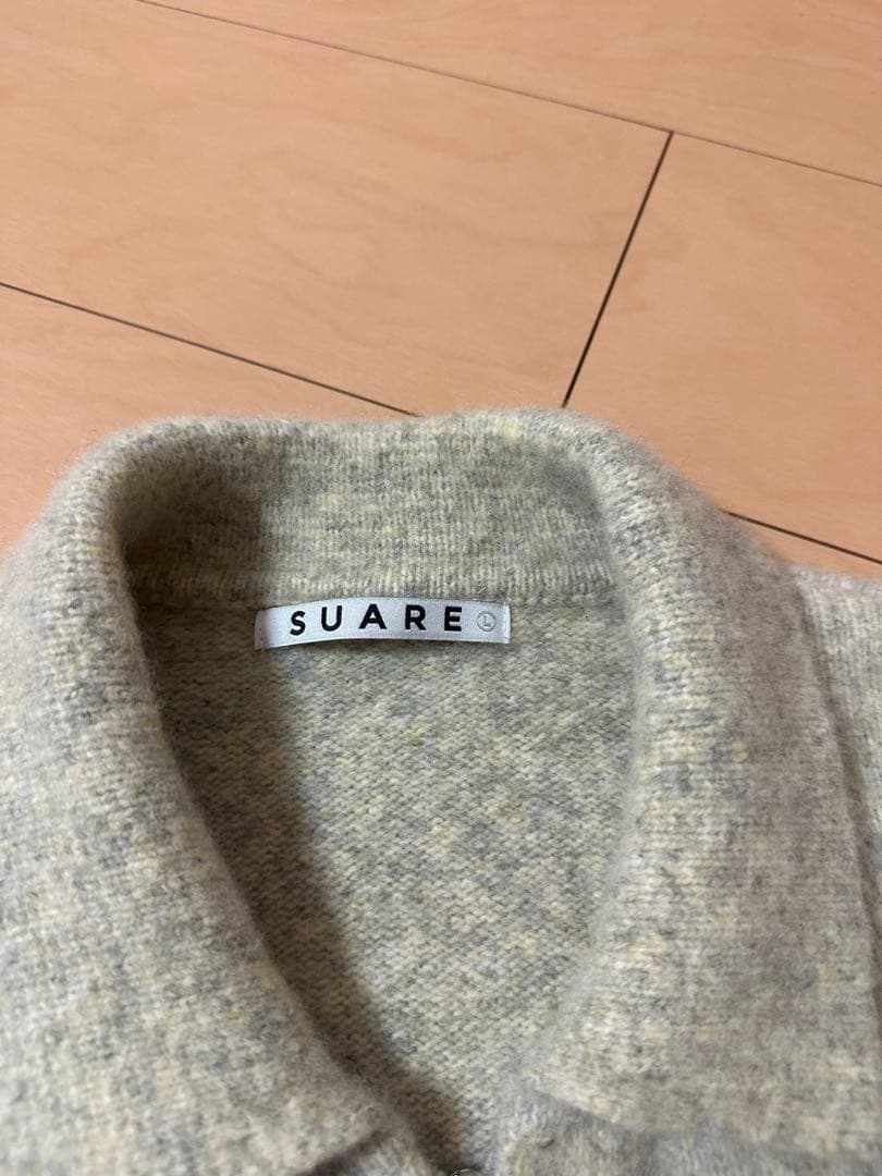 suare ウールベイポートニットジャケットレモンメランジ