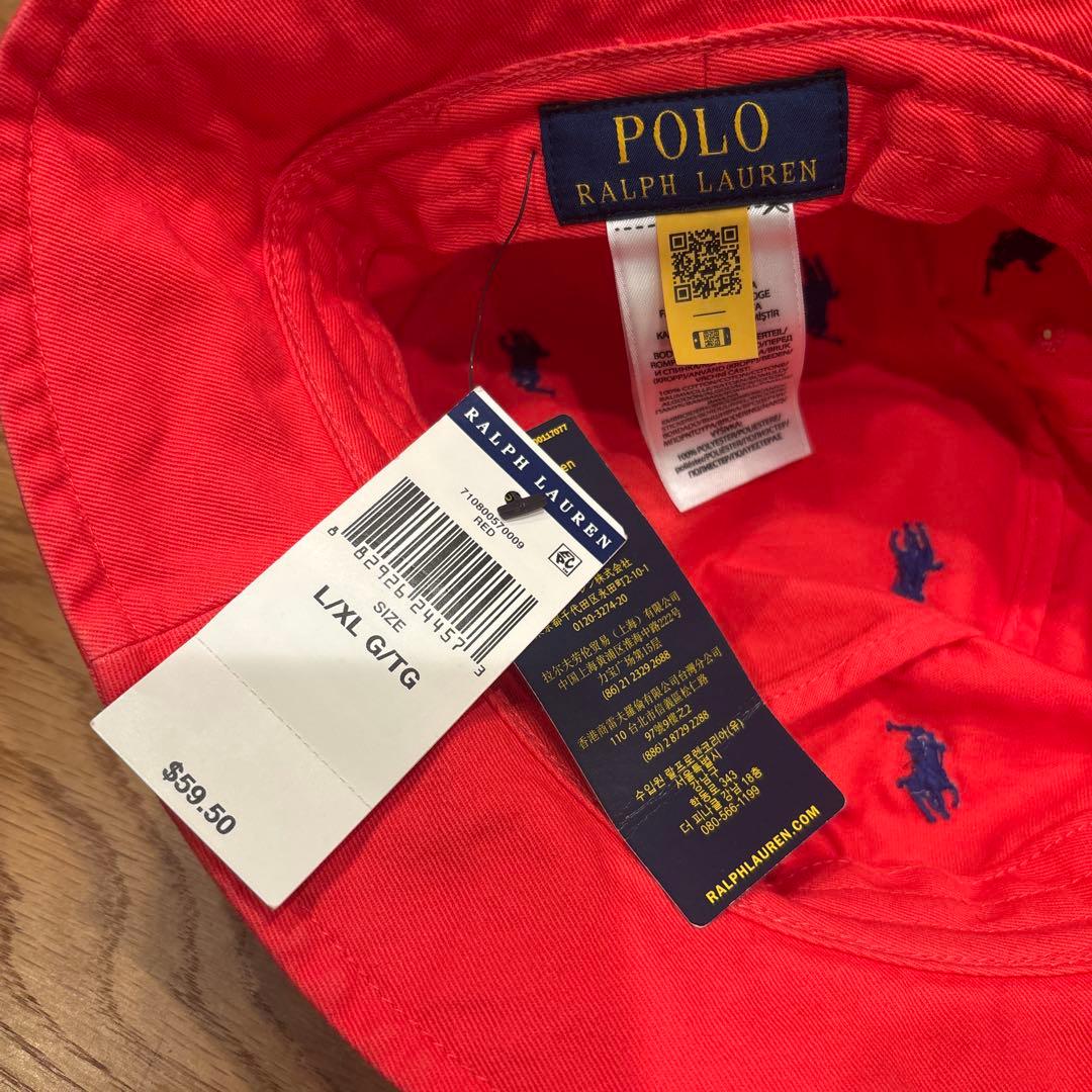 POLO ラルフローレン　バケットハット ポニー新品タグ付Lサイズ