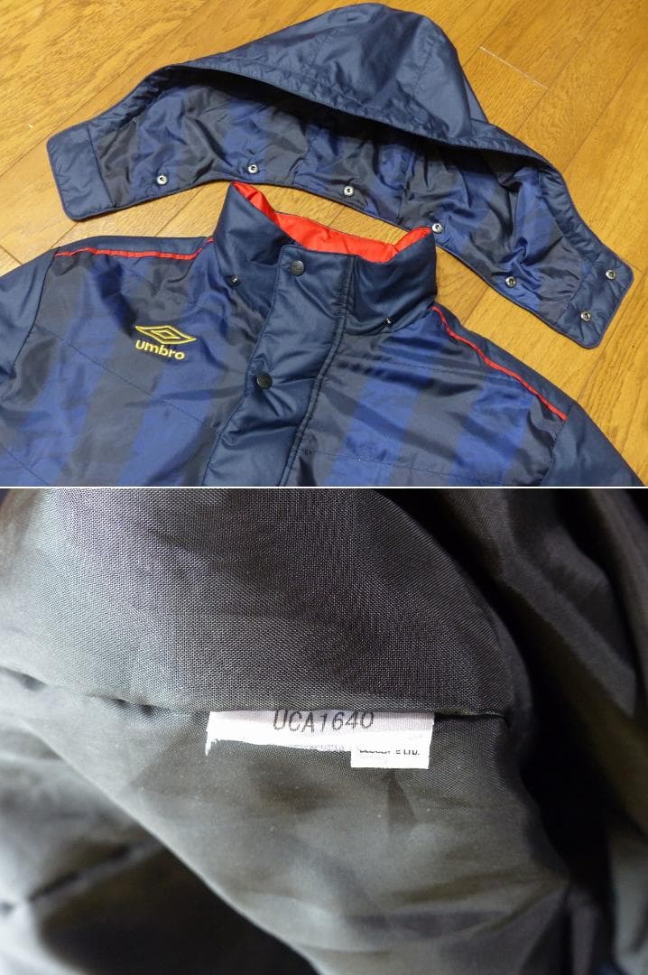 送料込 美品★UMBRO UCA1640 ベンチコート M(170㎝/M-L)