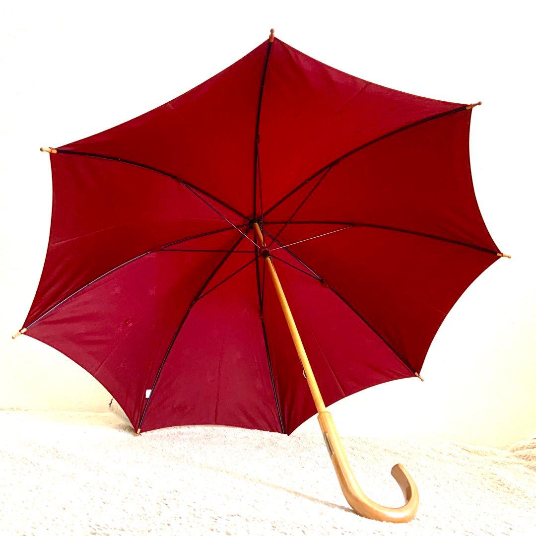 新品未使用★Burberrys 長傘 雨傘 鹿の子柄 Wine Red