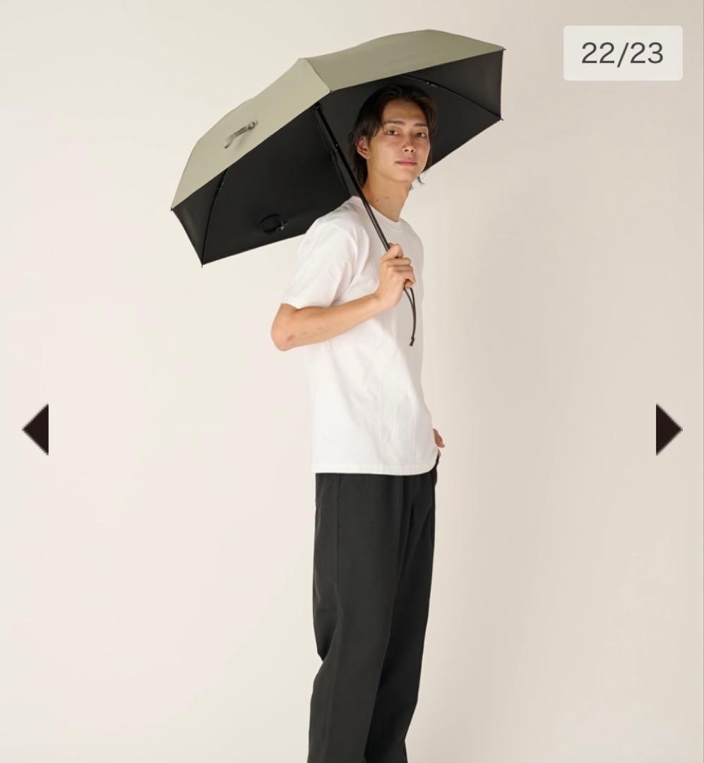 【美品】SUN BARRIER 100 折りたたみ日傘 3段折 / 無地