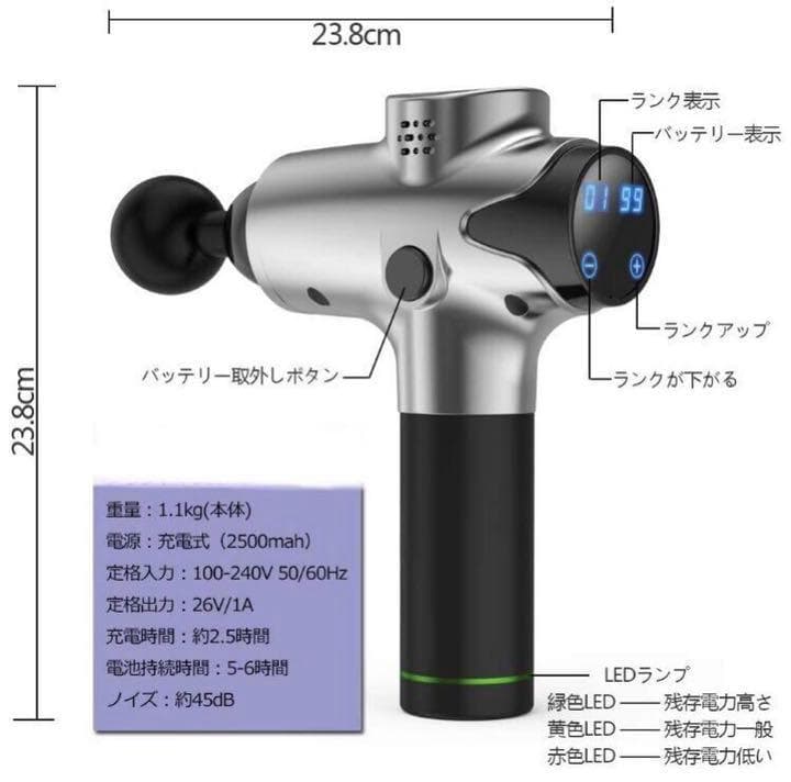 プロが施術で使用するマッサージガンをご自宅で♪❤最新式で効率的な筋膜リリース