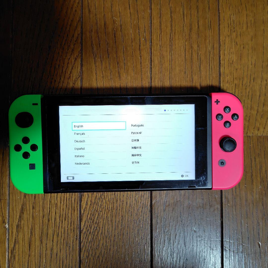 再値下げ:Nintendo Switch 本体 赤/青(ピンク/グリーン付き)