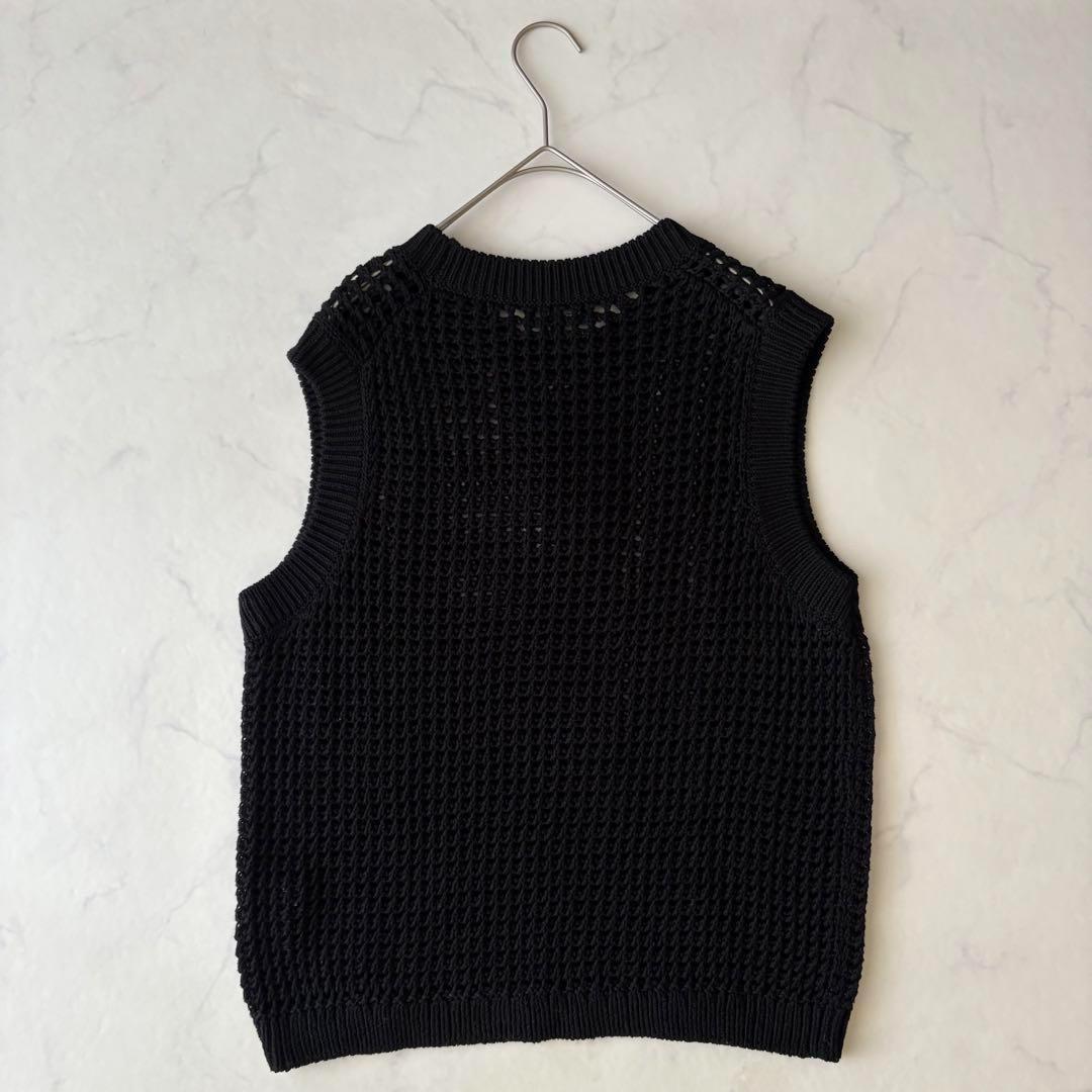 theory セオリー ニット ベスト S ブラック コットン 黒 新品