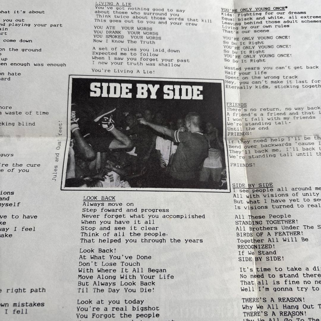 SIDE BY SIDE nyhc 2ndプレス ジャケットなし