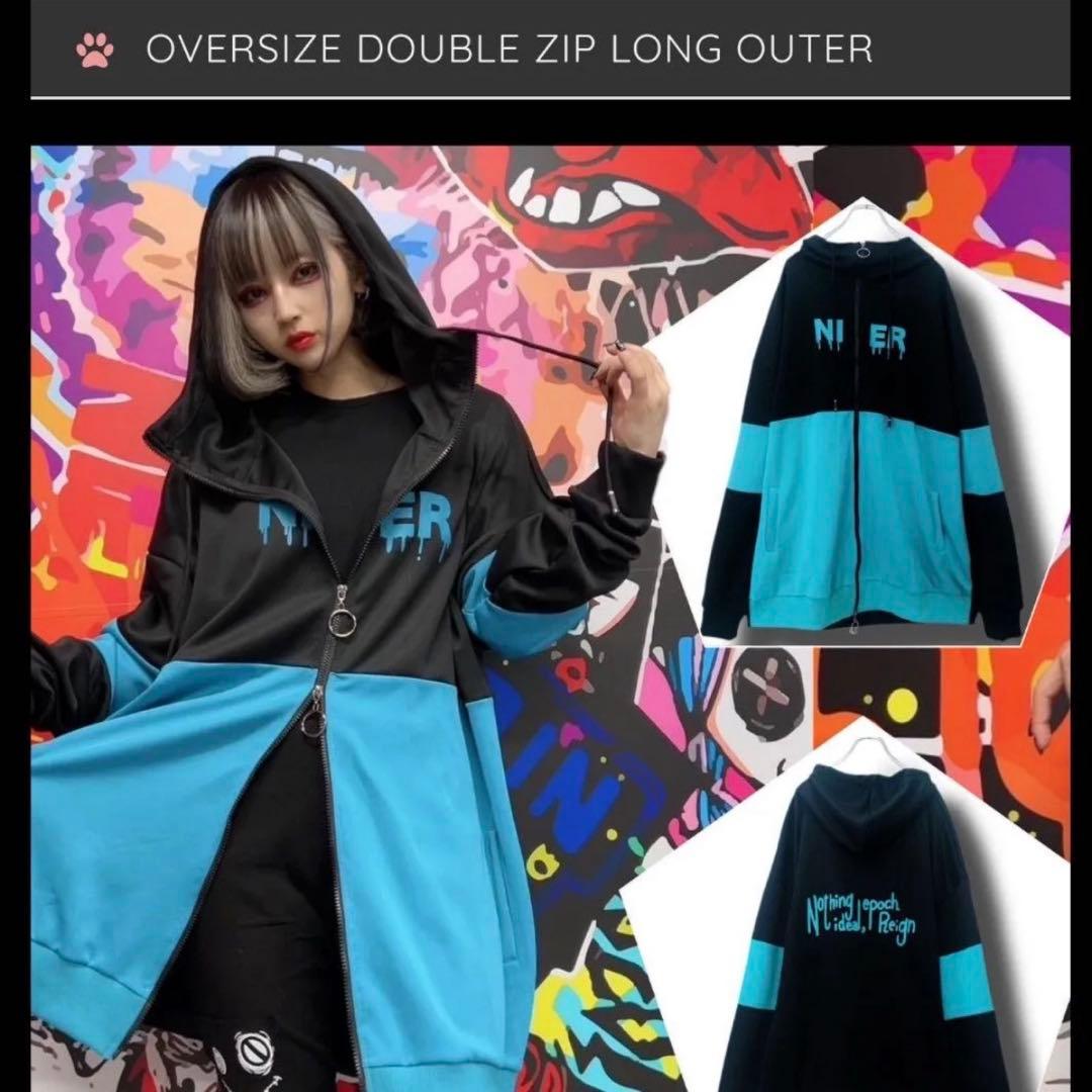 ジャケット・アウター NieR OVERSIZE DOUBLE ZIP LONG OUTER