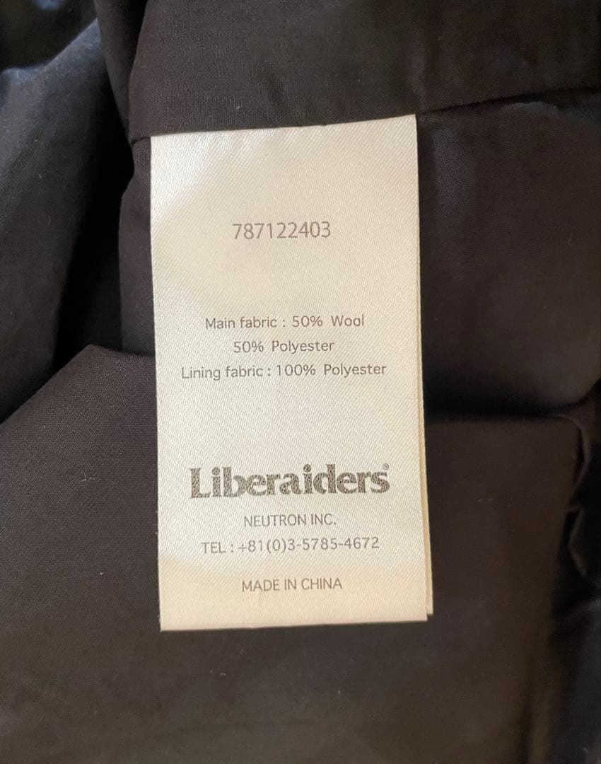 Liberaidersリベレイダース ワンタック ワイドウールパンツ