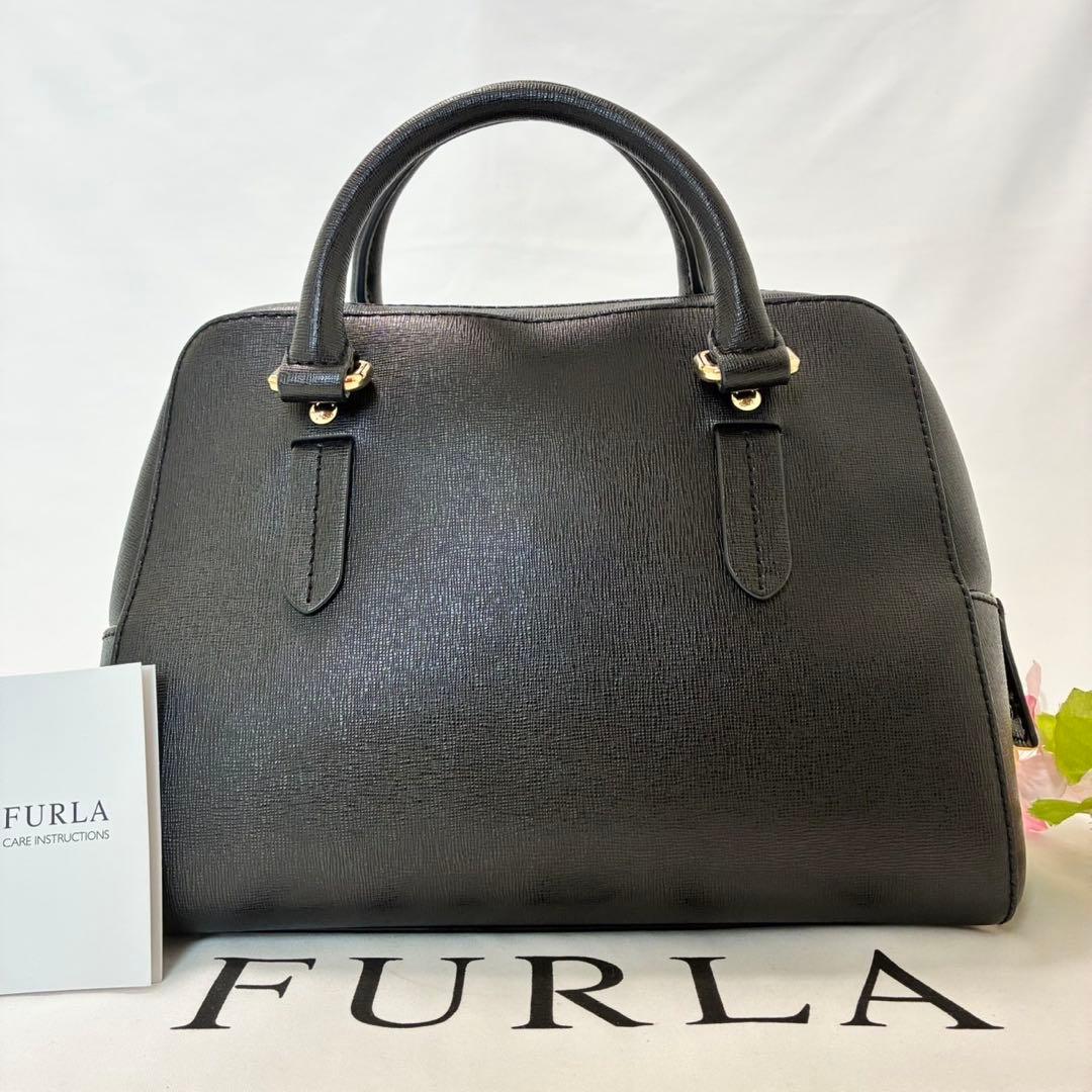 【極美品/付属品完備】フルラ エレナ 2way ハンドバッグ レザー 斜め掛け