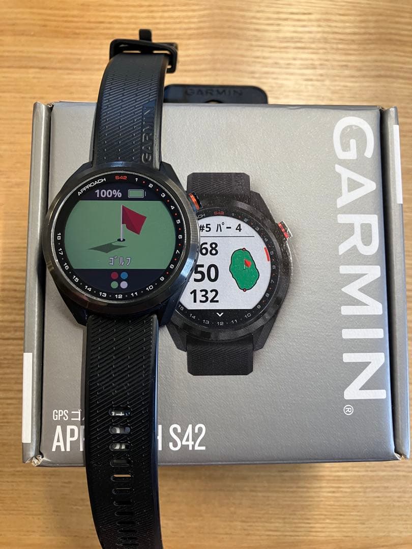 美品GARMIN スマートウォッチ APPROACH S42 ブラック S70