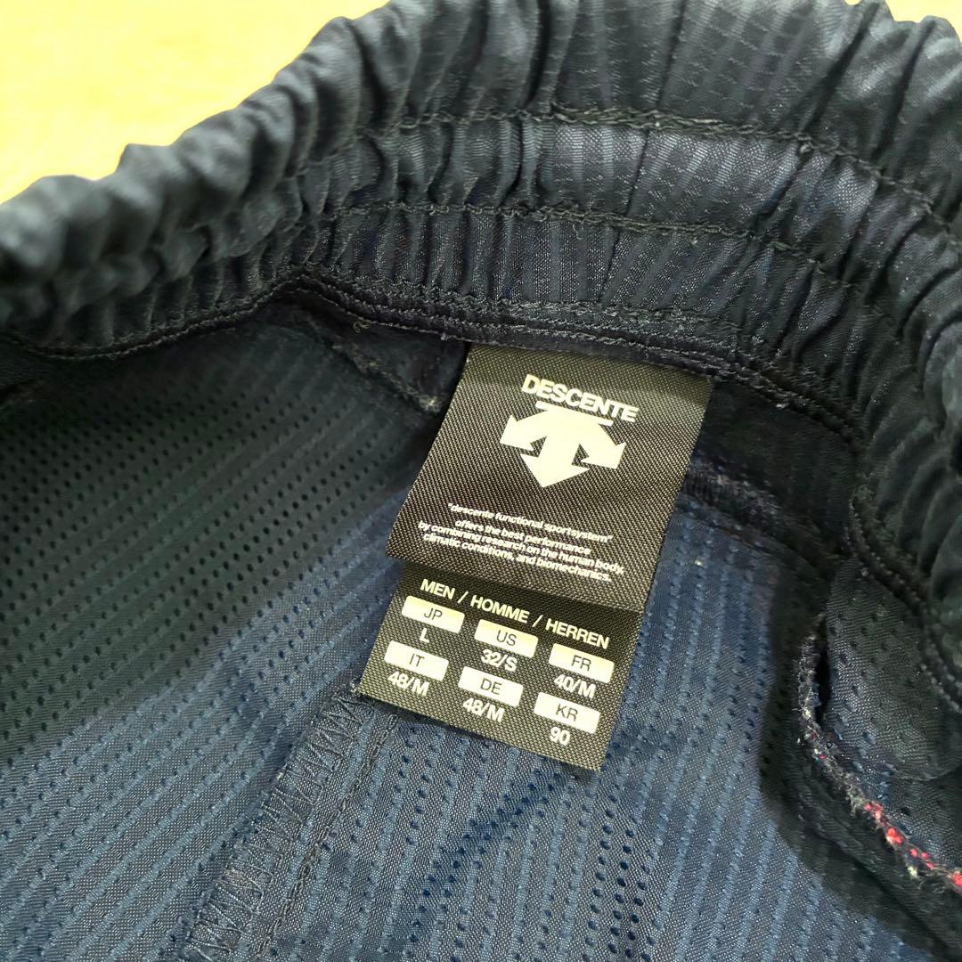DESCENTE　デサント　ナイロン上下セット　ネイビー　Lサイズ