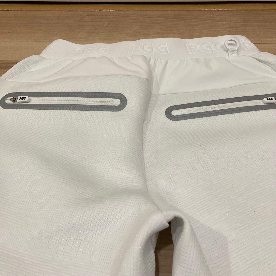 PGG パーリーゲイツ パンツ 4 ホワイト ウエストゴム ゴルフ
