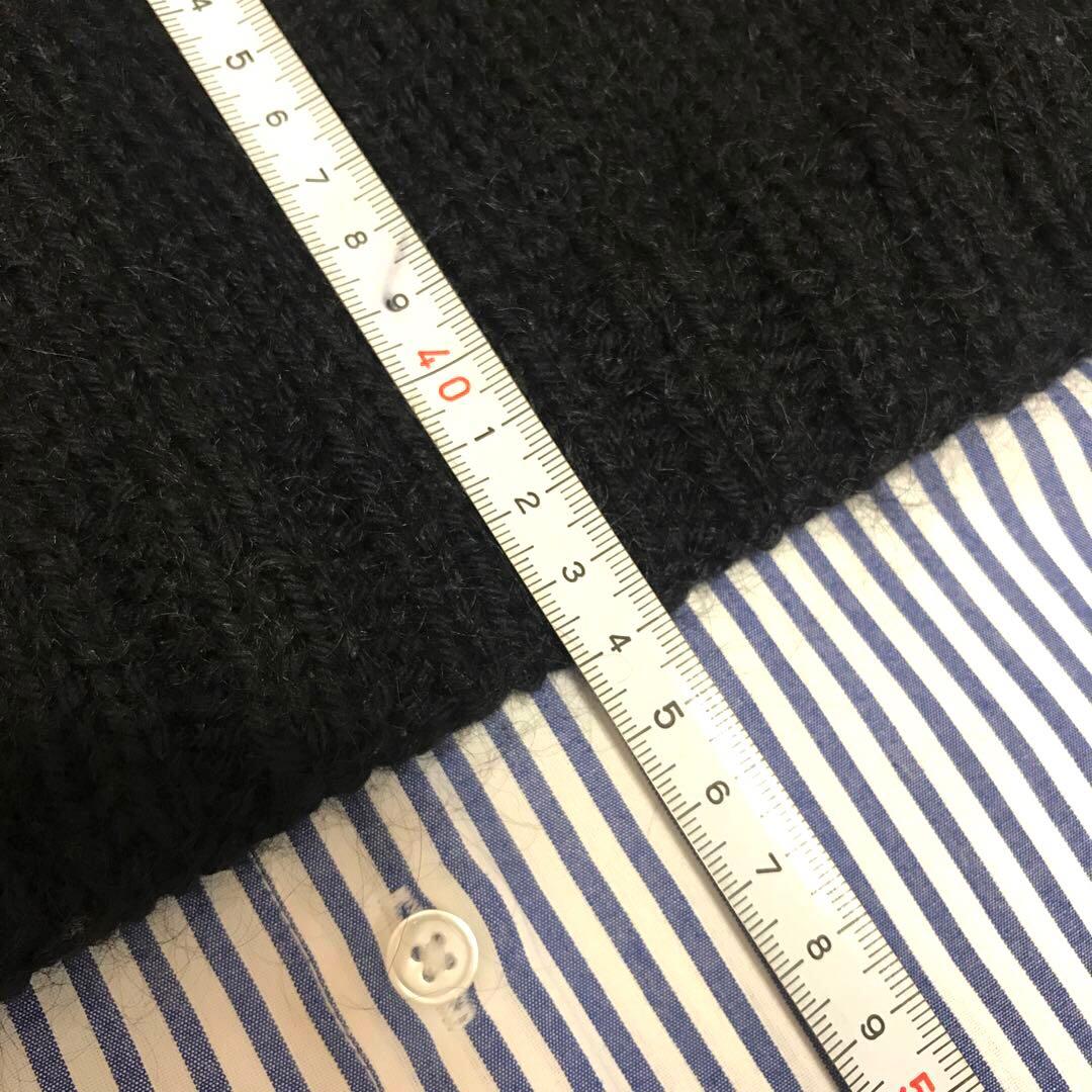 ハンドメイド　黒ニットベスト