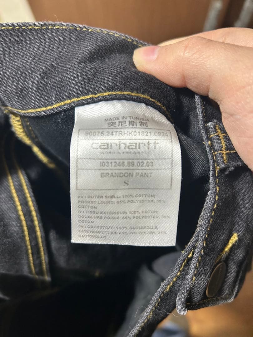 パンツ Carhartt Brandon Pant black rinsed S