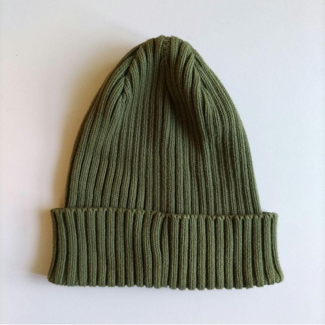 【未使用品】Supreme リブ編み ニット帽 オリーブ カーキ　綿100%