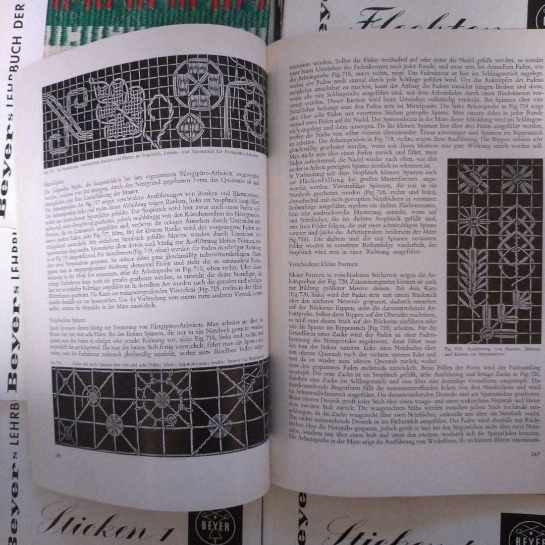 洋書古書　Ｂeyer 8冊刺しゅう、編み物その他