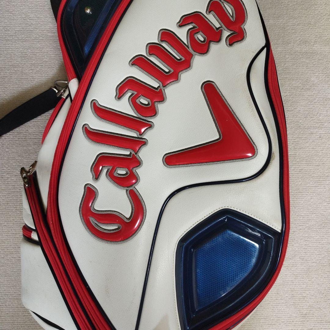 Callaway キャディバッグ ホワイト/レッド/ネイビー　フードなし