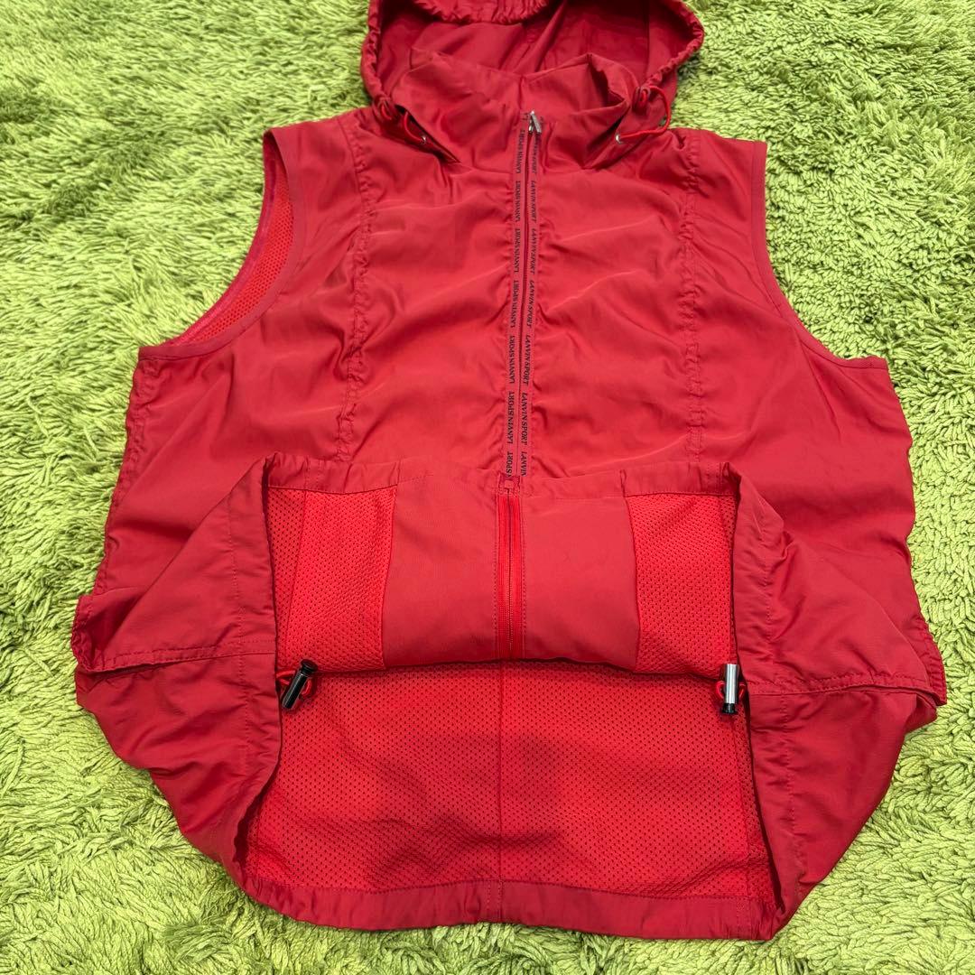 LANVIN SPORT ランバンスポール ジップベスト 赤 サイズ40 Ｌ